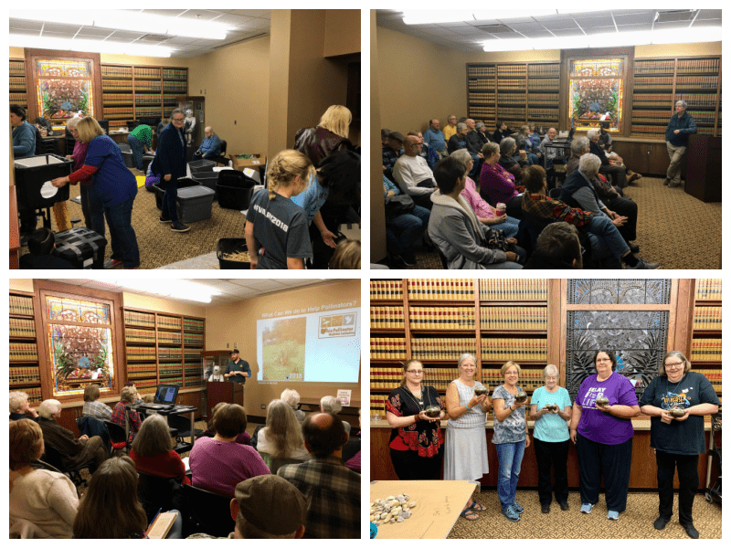 Photo collage of patrons and staff at the Piqua Public Library during various programs.